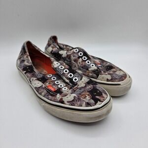 Vans Authentic ASPCA Cat Print‎ Sneakers Mens 7.5 Womens 9 Kitten Collage Shoes
